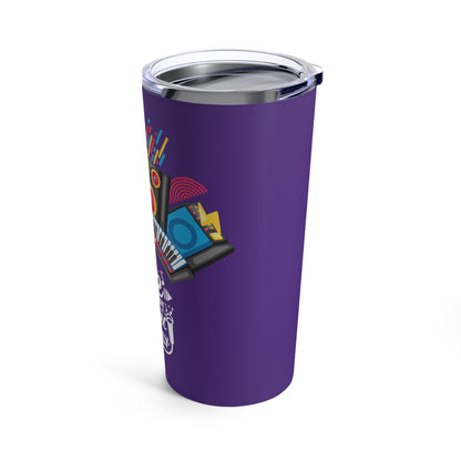 Purple Tumbler for Music Lovers 20oz - JennyCool