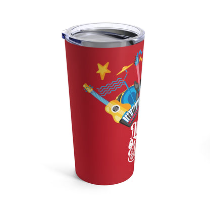 Red Tumbler for Music Lovers 20oz - JennyCool