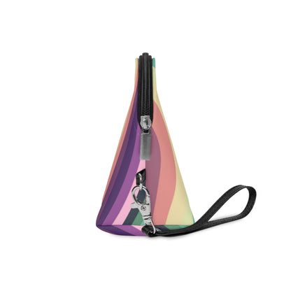 Retro Rainbow Makeup Bag – Colorful Wavy Cosmetic Pouch - JennyCool