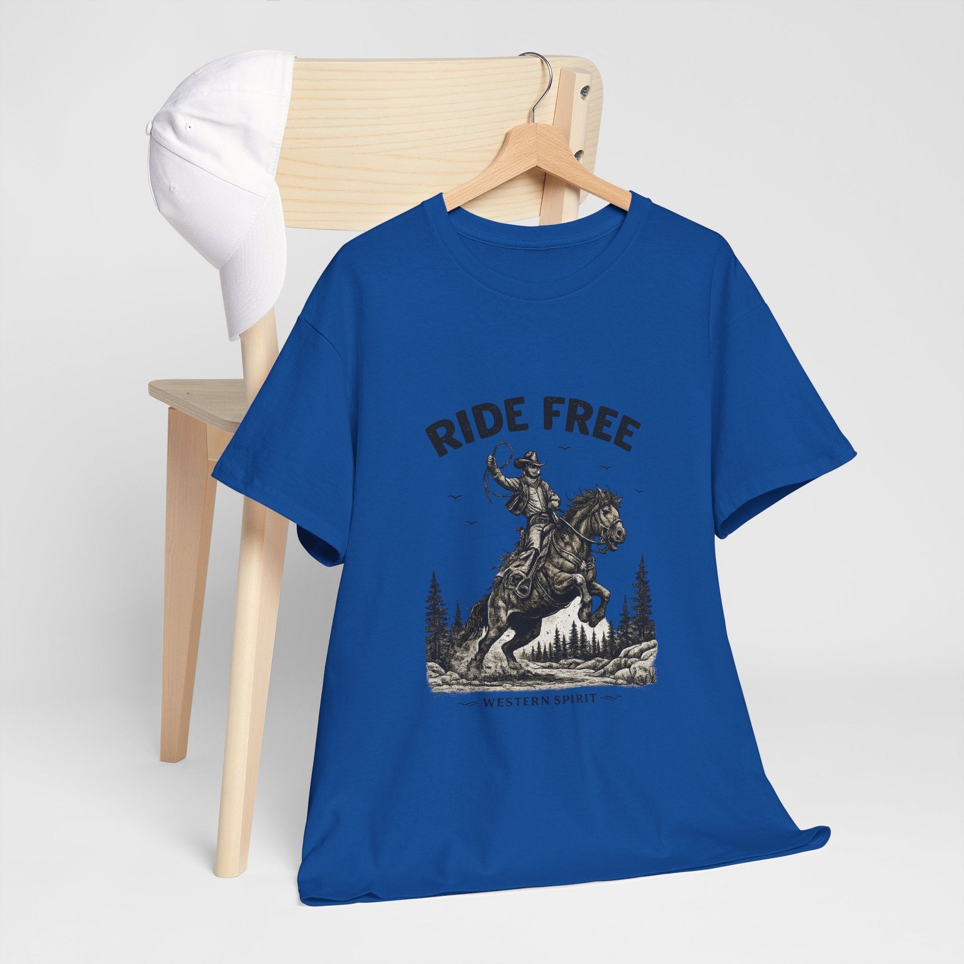 Ride Free Western Horse Graphic T-Shirt – Vintage Cowboy Spirit Tee - JennyCool