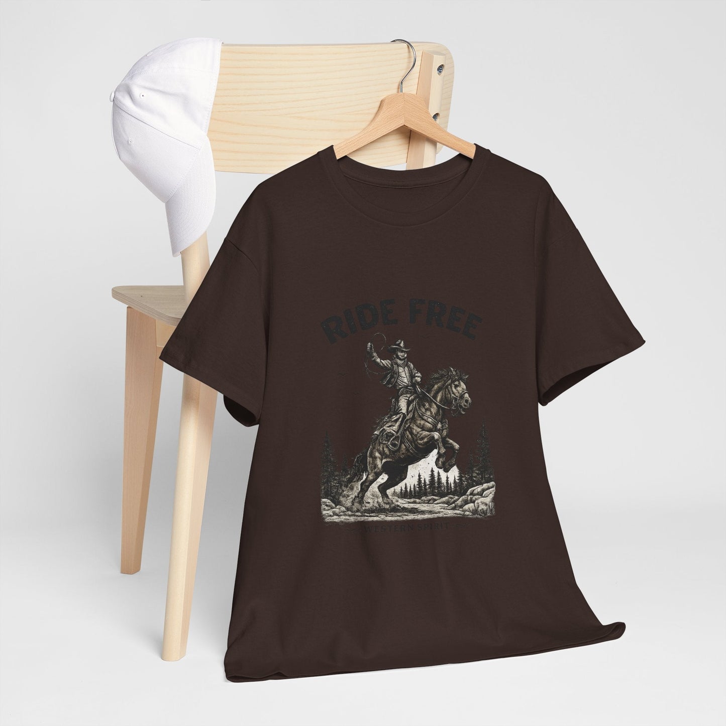 Ride Free Western Horse Graphic T-Shirt – Vintage Cowboy Spirit Tee - JennyCool
