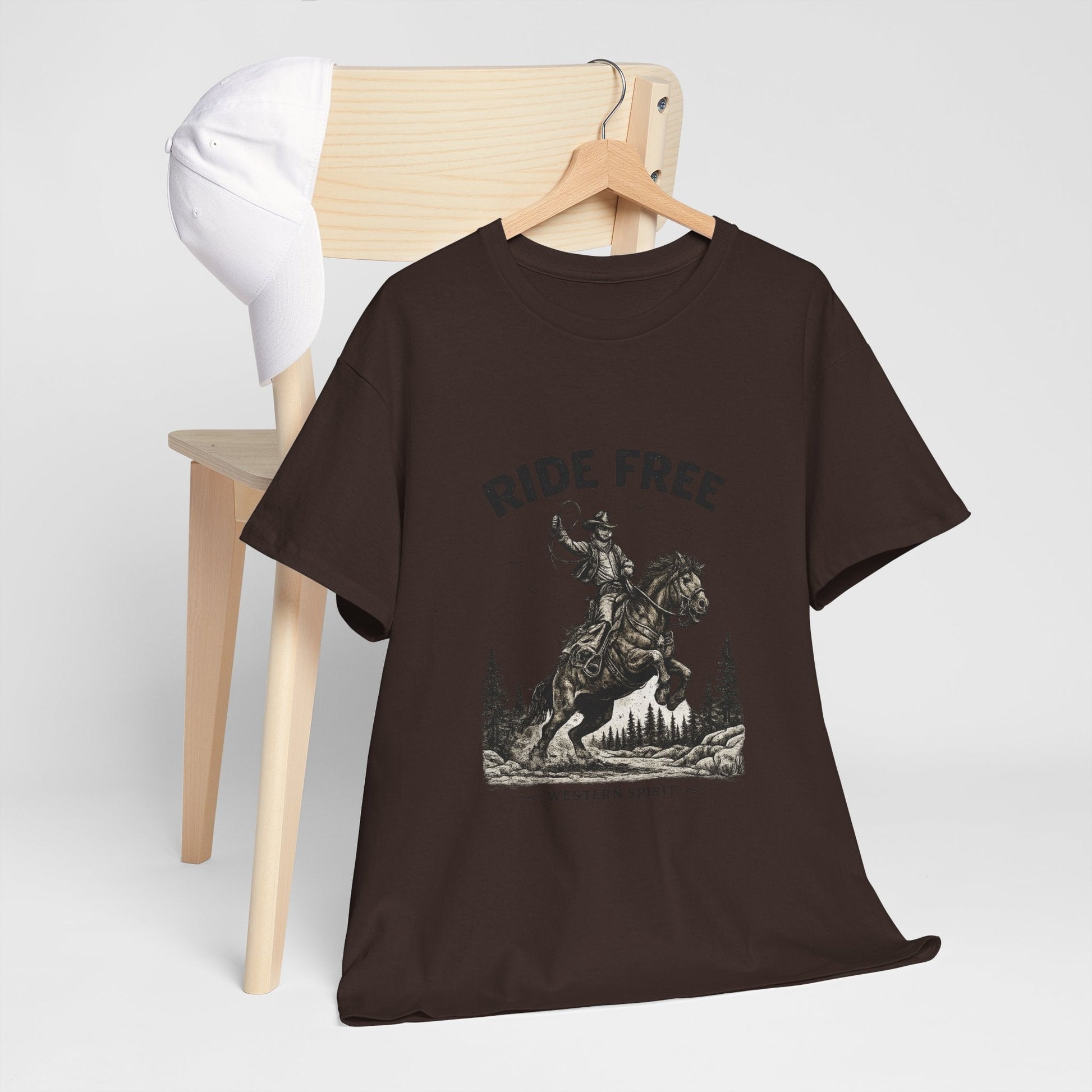 Ride Free Western Horse Graphic T-Shirt – Vintage Cowboy Spirit Tee - JennyCool