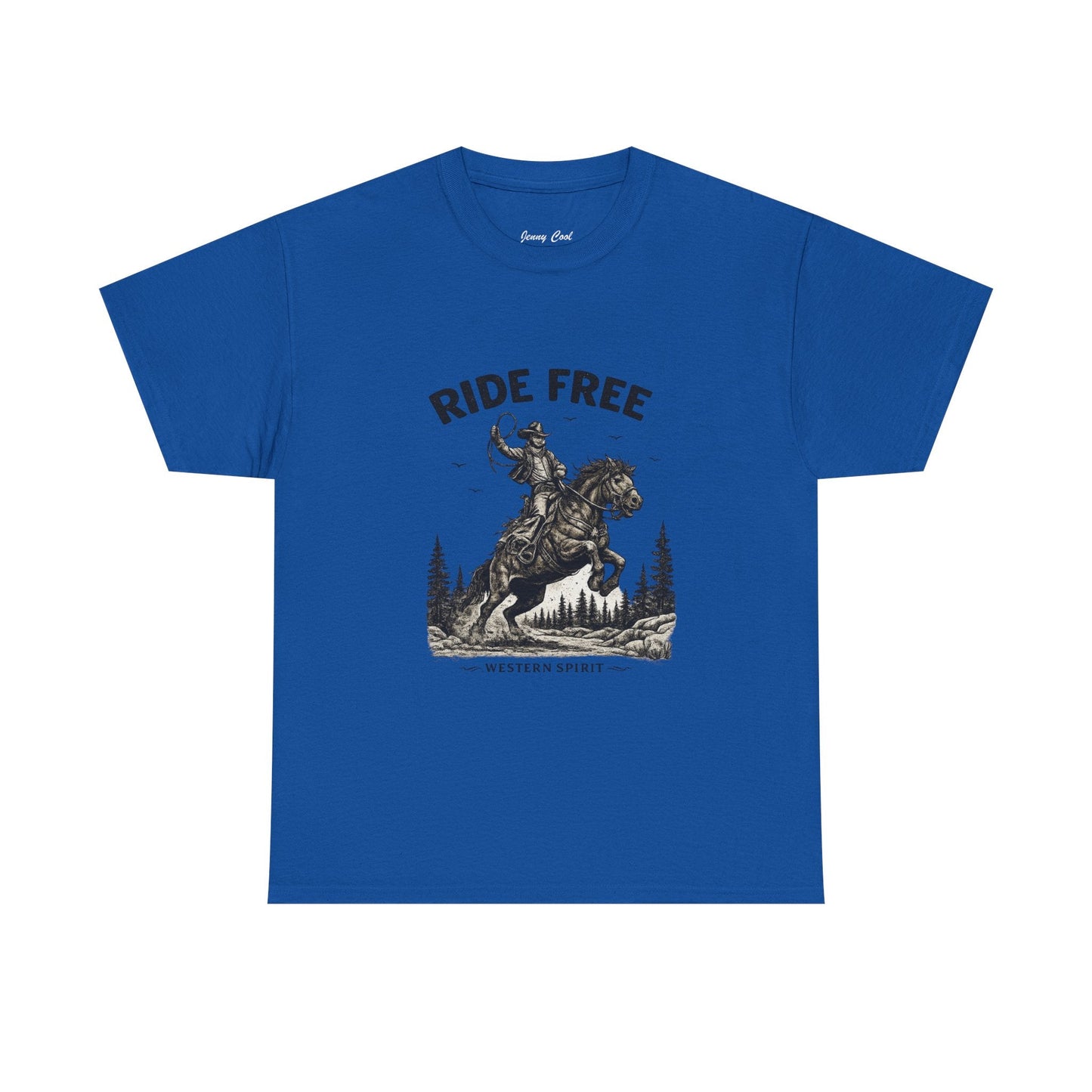 Ride Free Western Horse Graphic T-Shirt – Vintage Cowboy Spirit Tee - JennyCool