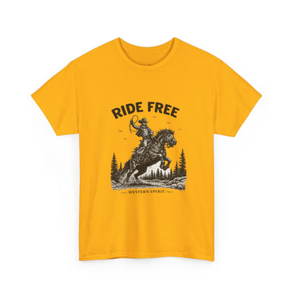 Ride Free Western Horse Graphic T-Shirt – Vintage Cowboy Spirit Tee - JennyCool