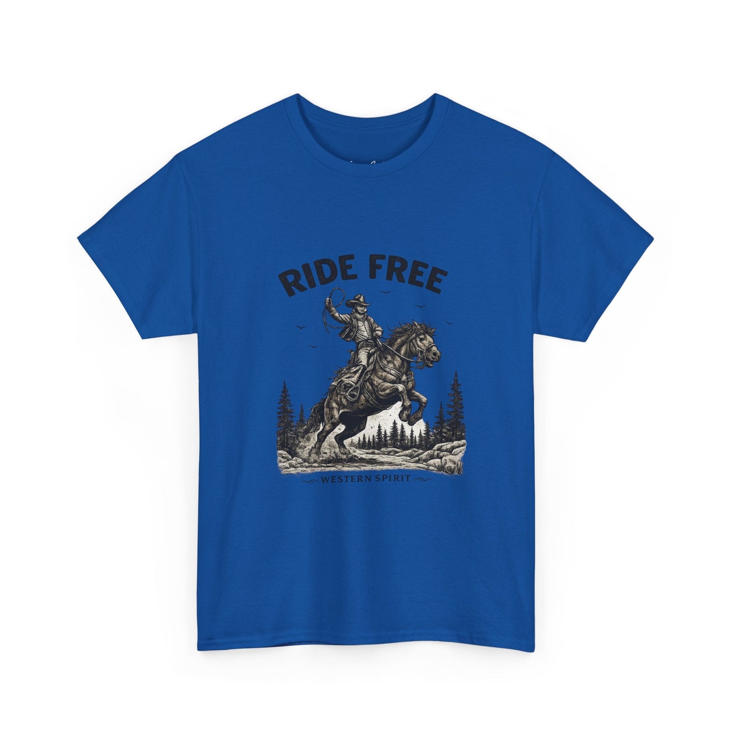 Ride Free Western Horse Graphic T-Shirt – Vintage Cowboy Spirit Tee - JennyCool
