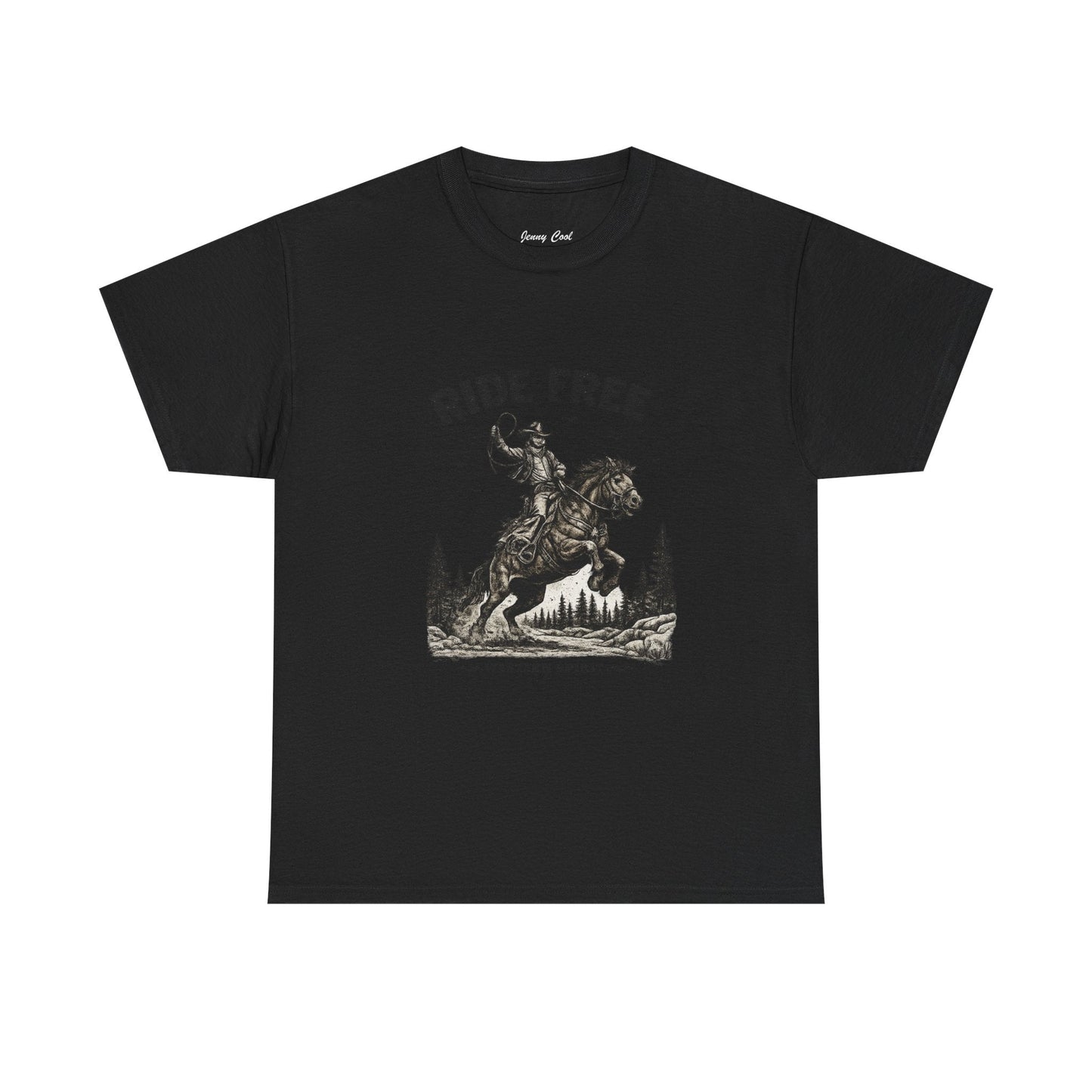 Ride Free Western Horse Graphic T-Shirt – Vintage Cowboy Spirit Tee - JennyCool