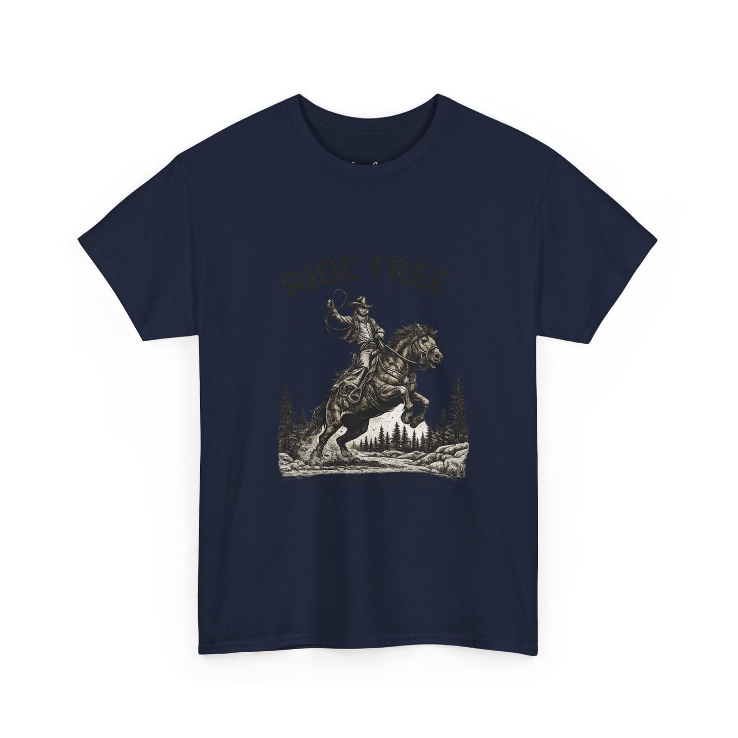 Ride Free Western Horse Graphic T-Shirt – Vintage Cowboy Spirit Tee - JennyCool