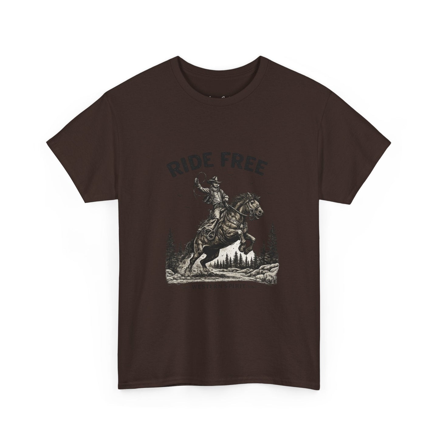 Ride Free Western Horse Graphic T-Shirt – Vintage Cowboy Spirit Tee - JennyCool