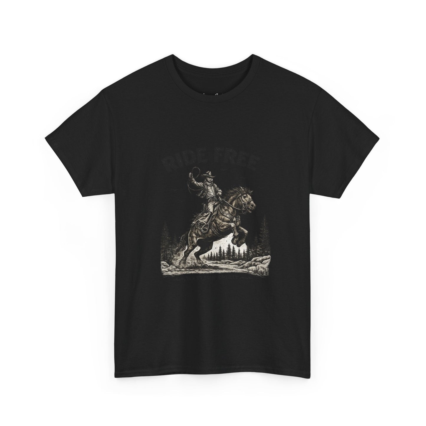 Ride Free Western Horse Graphic T-Shirt – Vintage Cowboy Spirit Tee - JennyCool