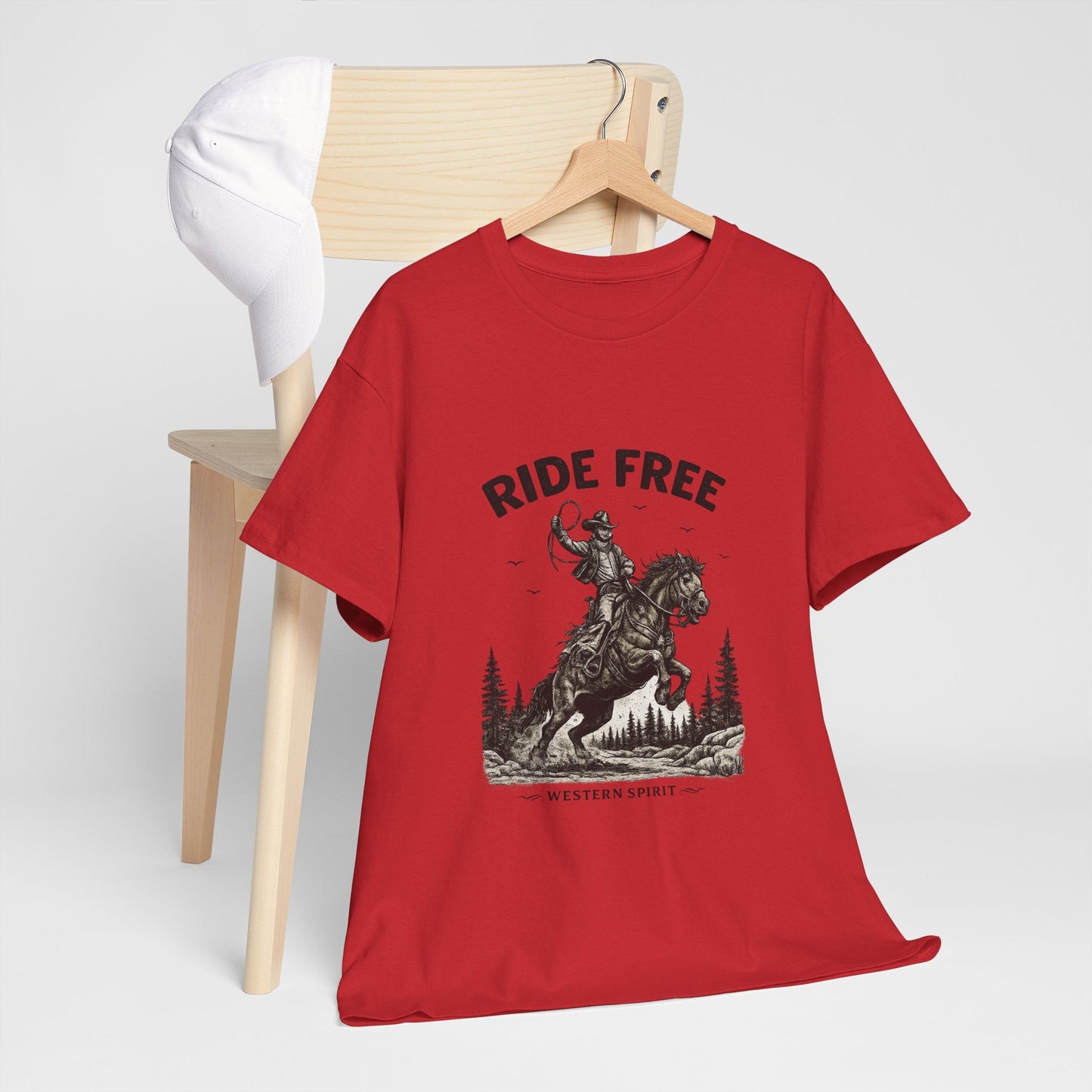 Ride Free Western Horse Graphic T-Shirt – Vintage Cowboy Spirit Tee - JennyCool