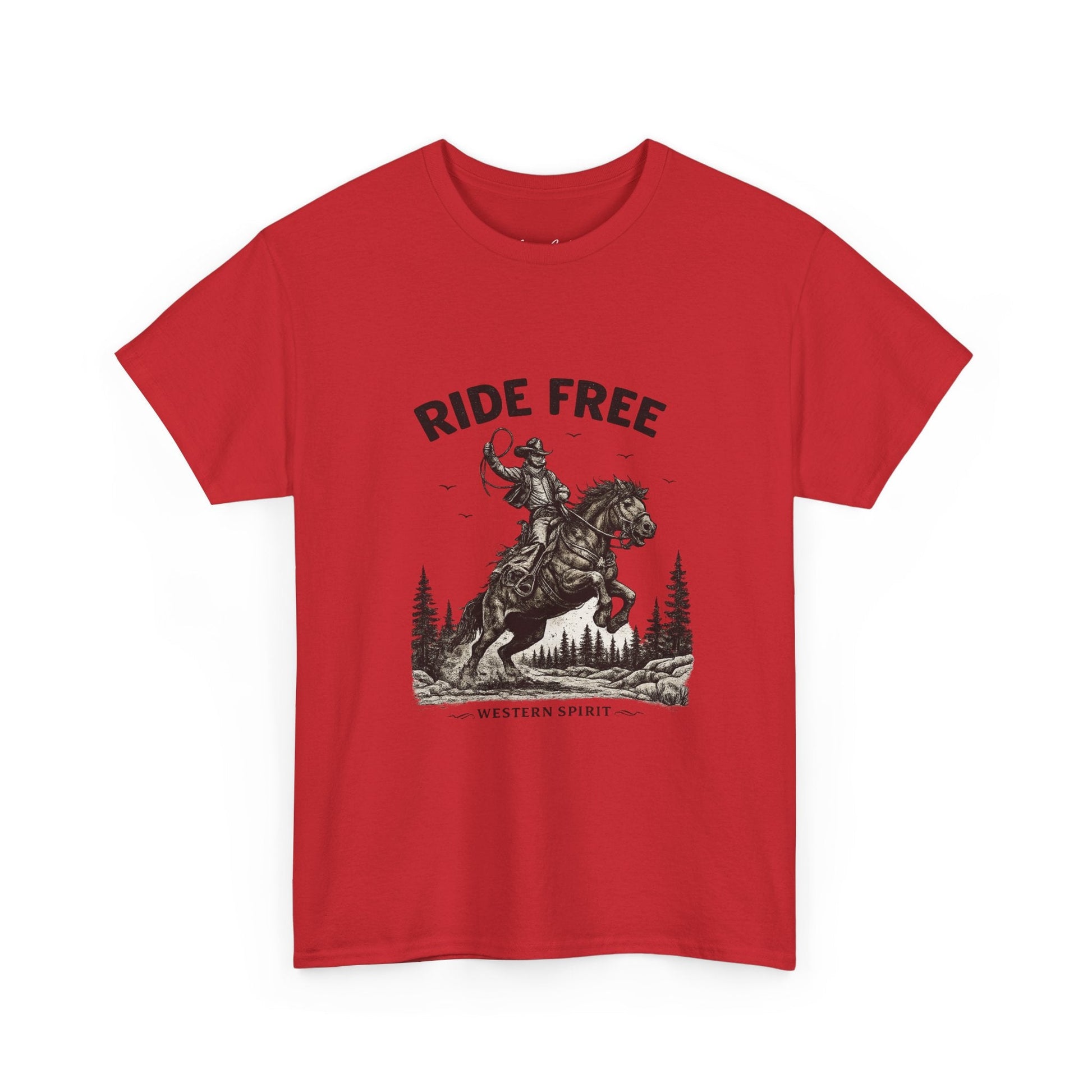 Ride Free Western Horse Graphic T-Shirt – Vintage Cowboy Spirit Tee - JennyCool