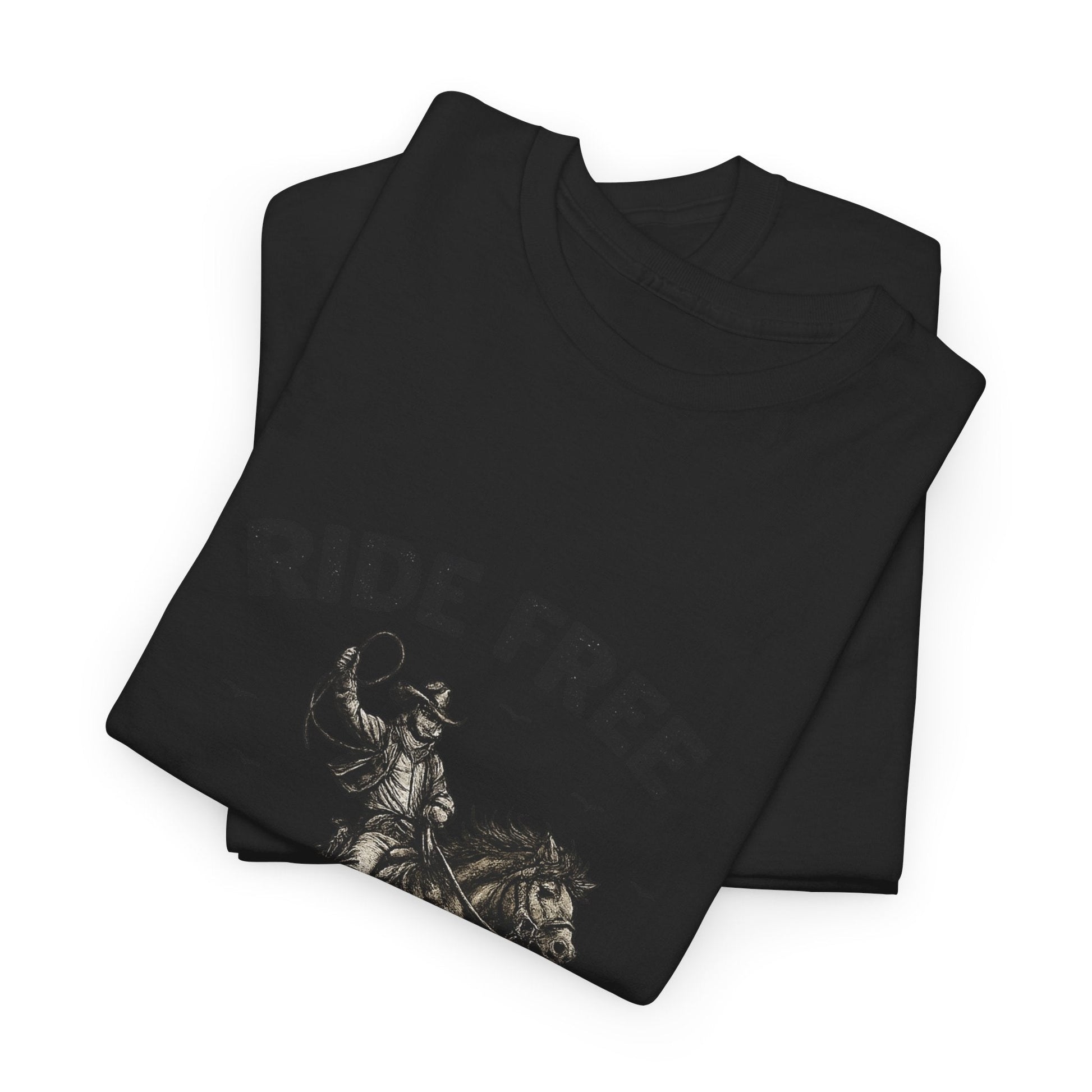 Ride Free Western Horse Graphic T-Shirt – Vintage Cowboy Spirit Tee - JennyCool