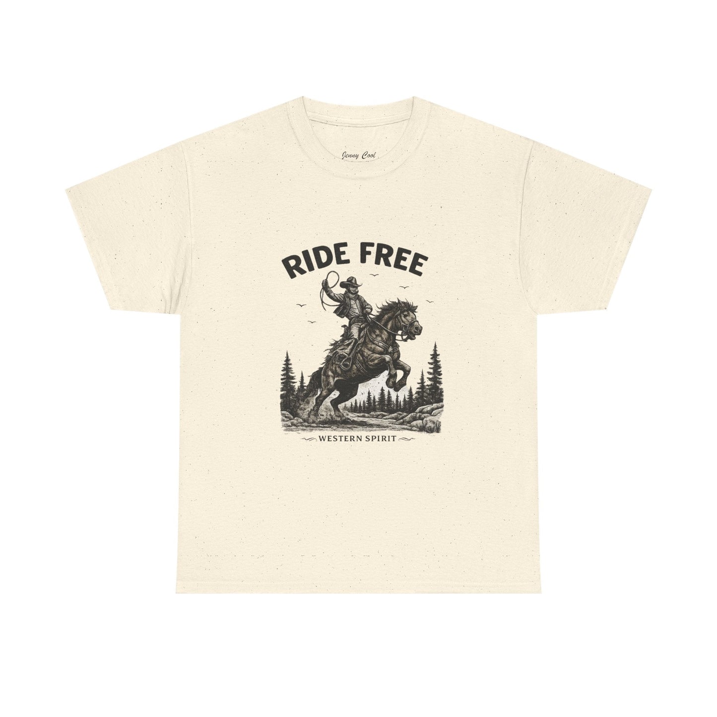 Ride Free Western Horse Graphic T-Shirt – Vintage Cowboy Spirit Tee - JennyCool
