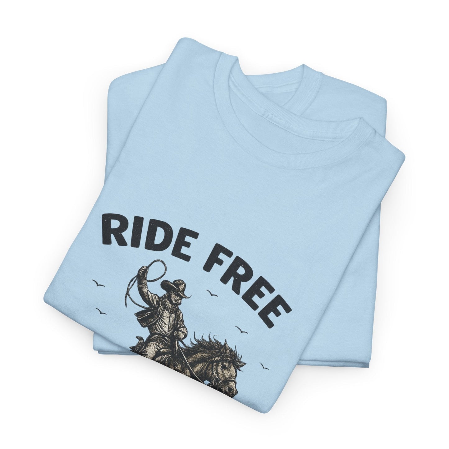 Ride Free Western Horse Graphic T-Shirt – Vintage Cowboy Spirit Tee - JennyCool