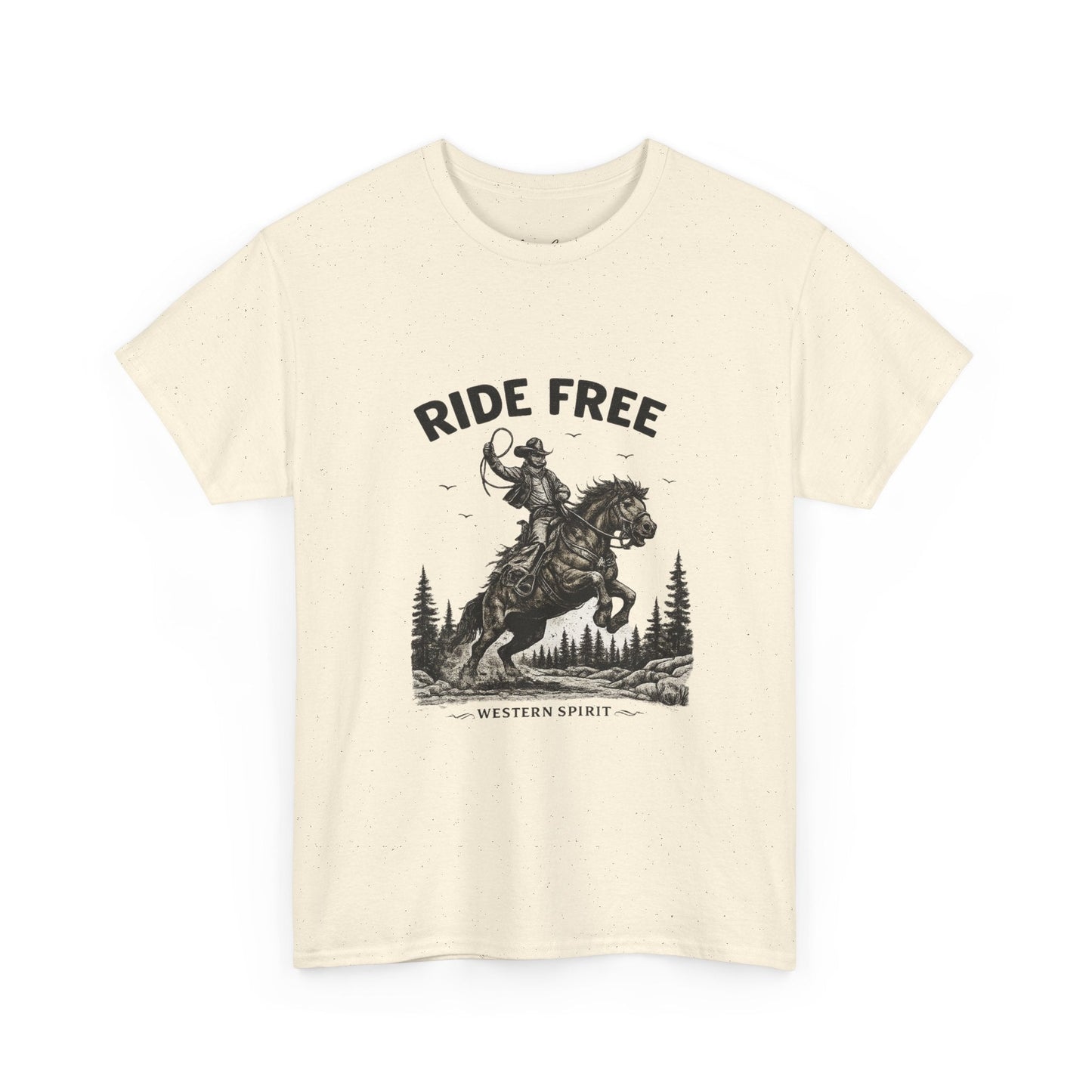 Ride Free Western Horse Graphic T-Shirt – Vintage Cowboy Spirit Tee - JennyCool