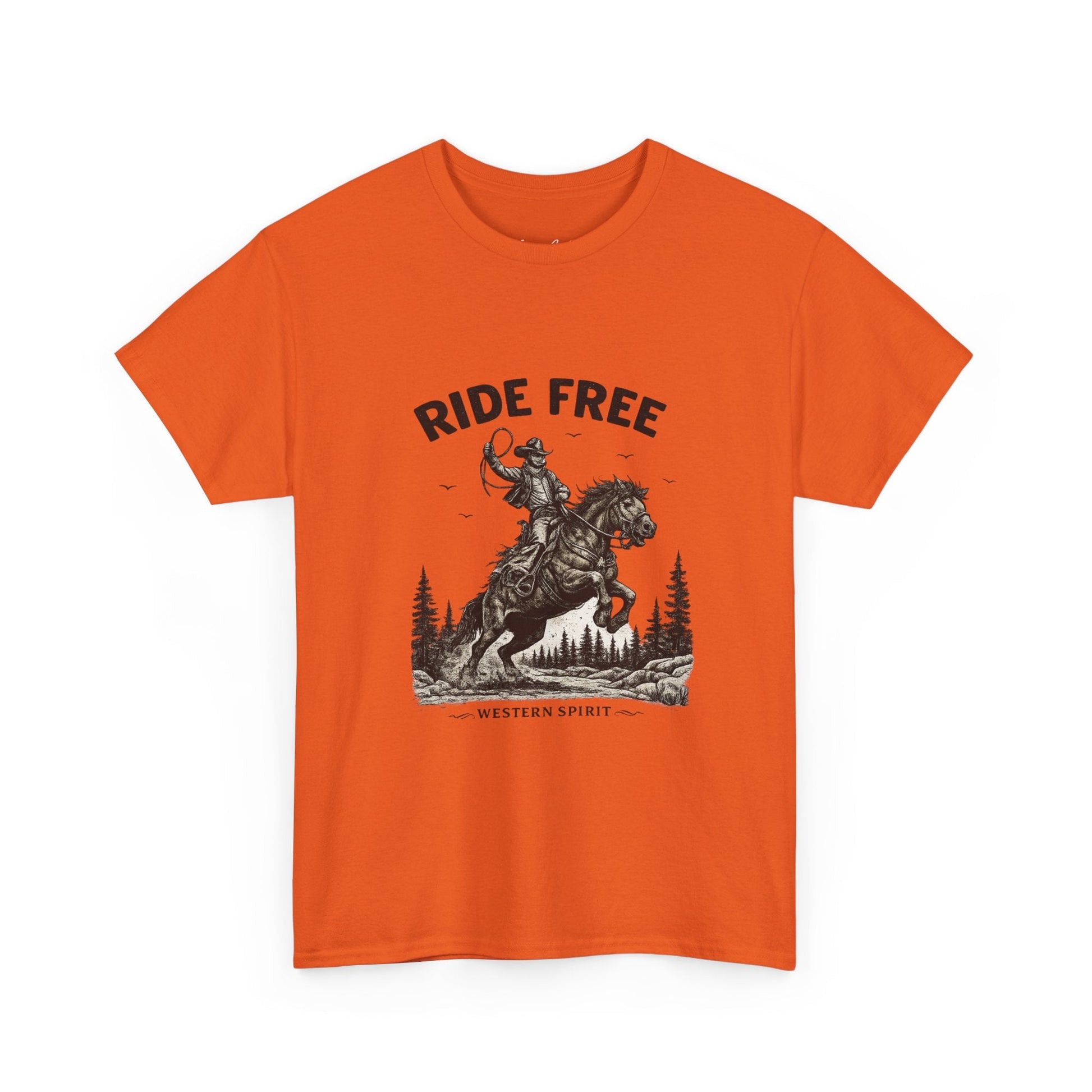 Ride Free Western Horse Graphic T-Shirt – Vintage Cowboy Spirit Tee - JennyCool