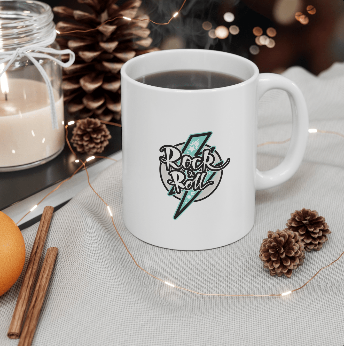 Rock&Roll Ceramic Mug , (11oz, 15oz) - JennyCool