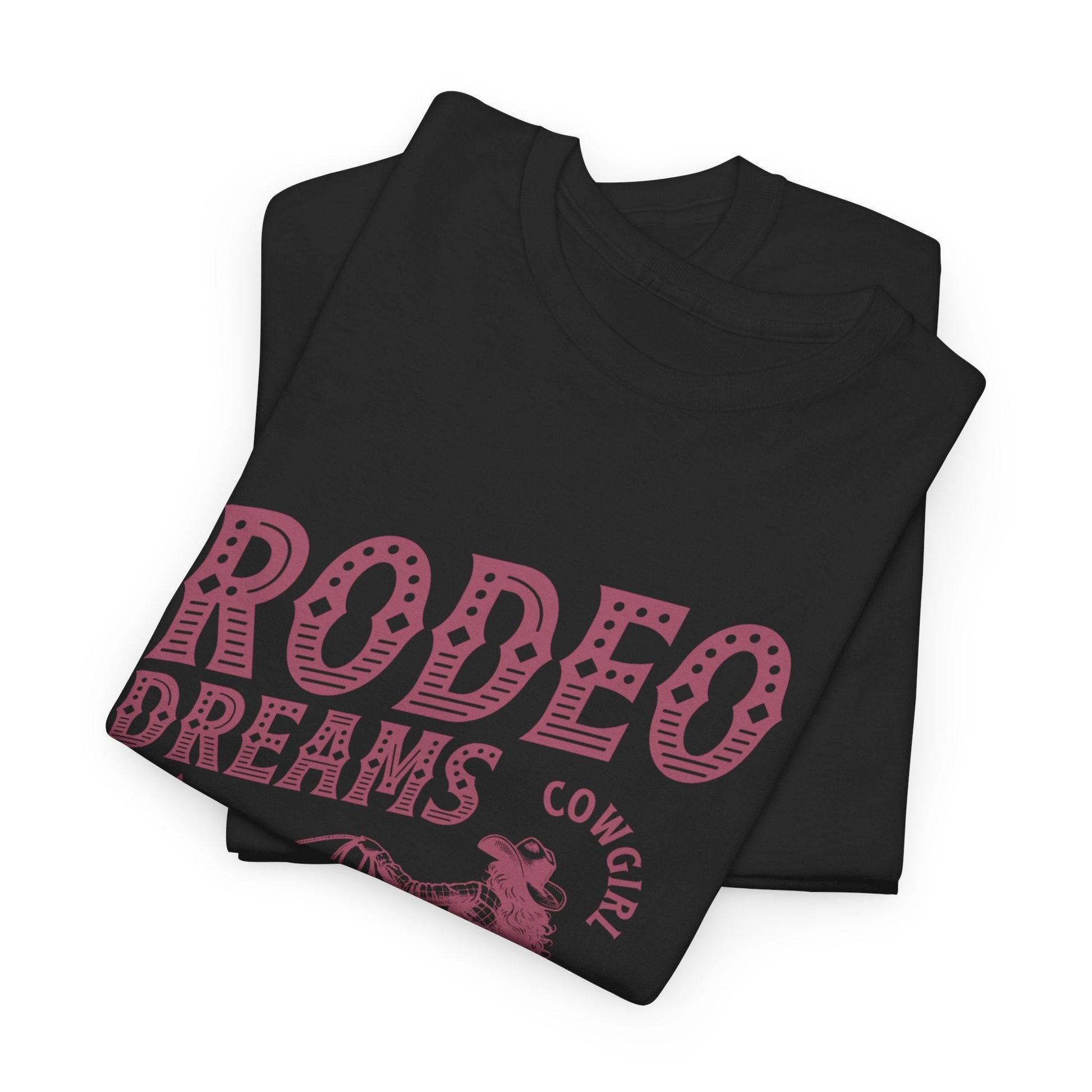 Rodeo Dreams Cowgirl Vintage Western Graphic T-Shirt – Living for the Ride Women's Rodeo Tee - JennyCool