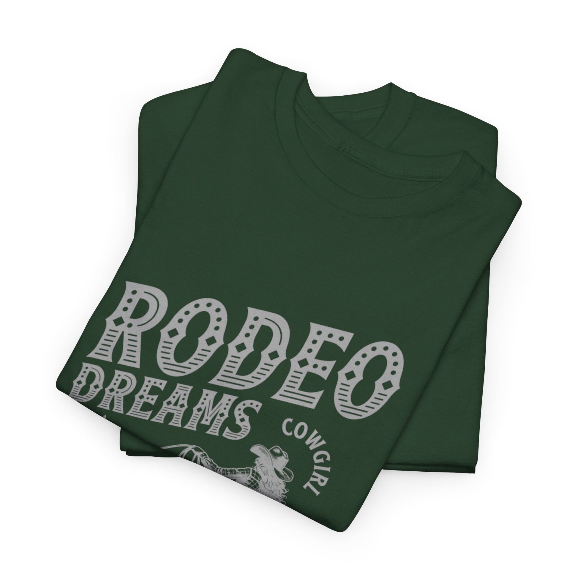 Rodeo Dreams Cowgirl Vintage Western Graphic T-Shirt – Living for the Ride Women's Rodeo Tee - JennyCool