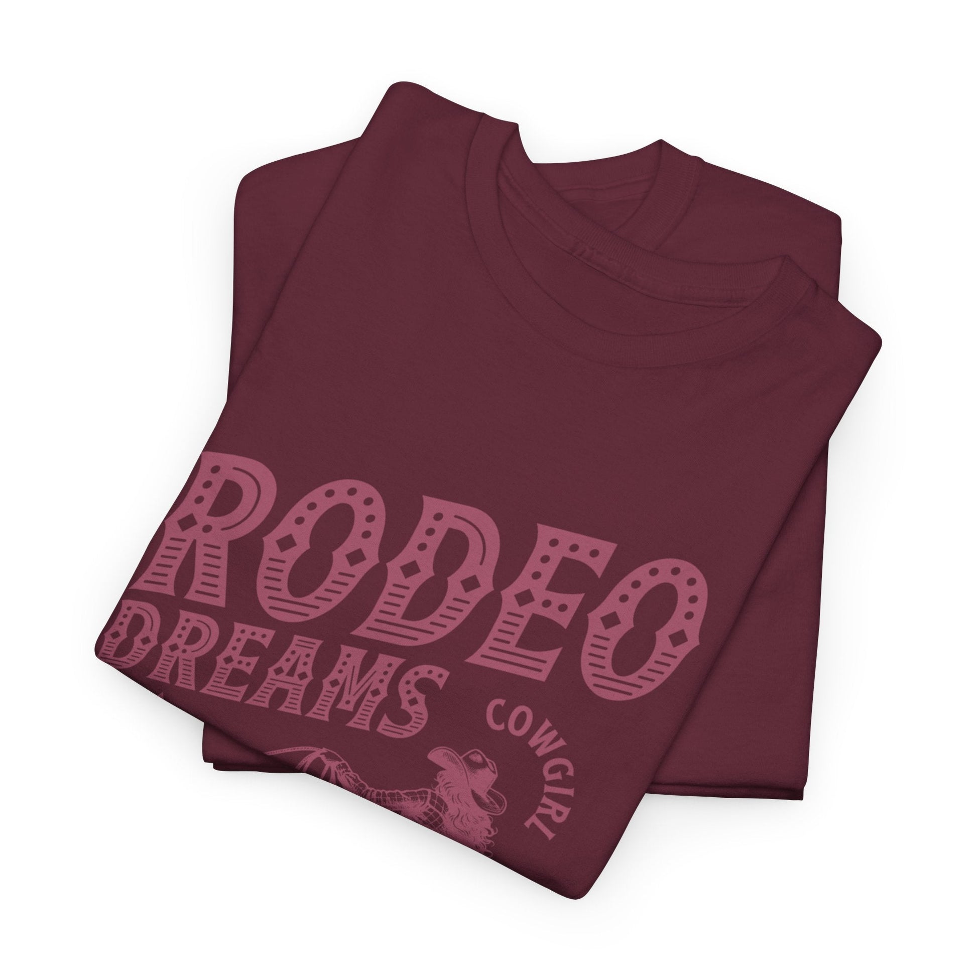 Rodeo Dreams Cowgirl Vintage Western Graphic T-Shirt – Living for the Ride Women's Rodeo Tee - JennyCool