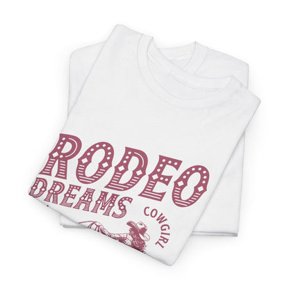 Rodeo Dreams Cowgirl Vintage Western Graphic T-Shirt – Living for the Ride Women's Rodeo Tee - JennyCool
