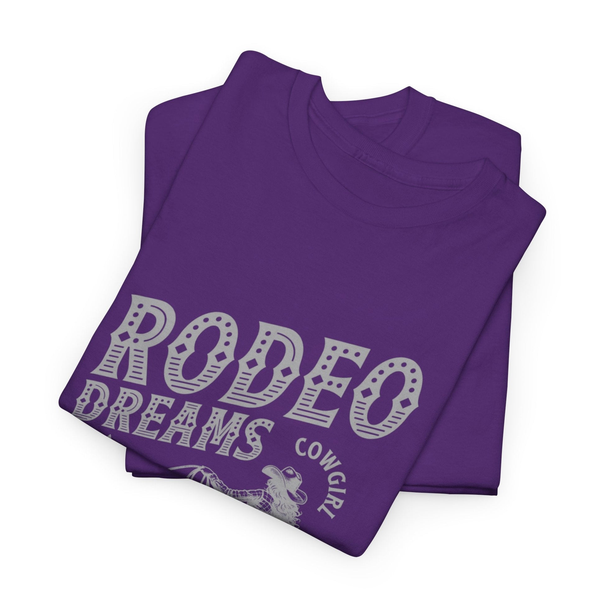 Rodeo Dreams Cowgirl Vintage Western Graphic T-Shirt – Living for the Ride Women's Rodeo Tee - JennyCool