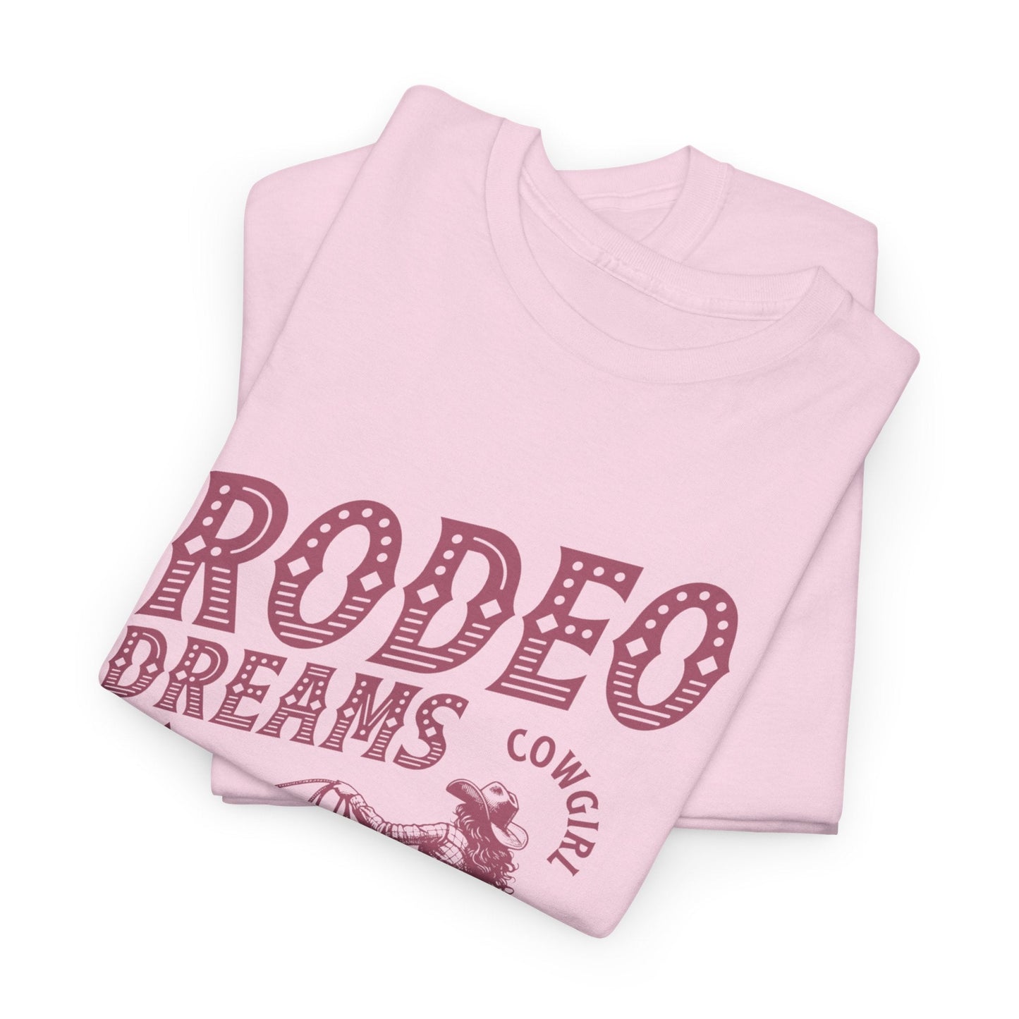 Rodeo Dreams Cowgirl Vintage Western Graphic T-Shirt – Living for the Ride Women's Rodeo Tee - JennyCool