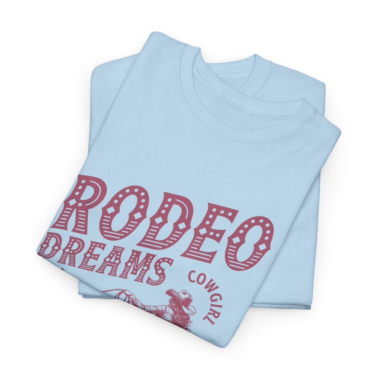 Rodeo Dreams Cowgirl Vintage Western Graphic T-Shirt – Living for the Ride Women's Rodeo Tee - JennyCool