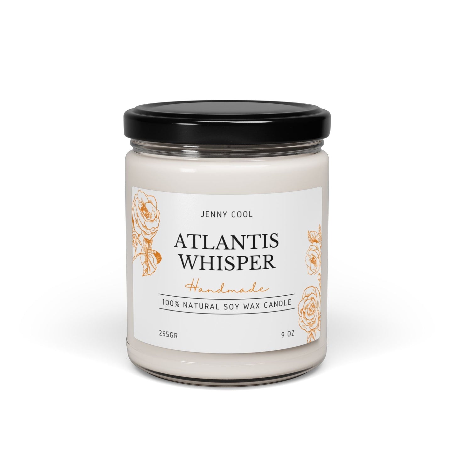 Scented Soy Candle, Atlantis Whisper, 9oz - JennyCool