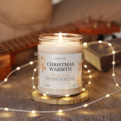 Scented Soy Candle, Christmas Warmth, 9oz - JennyCool