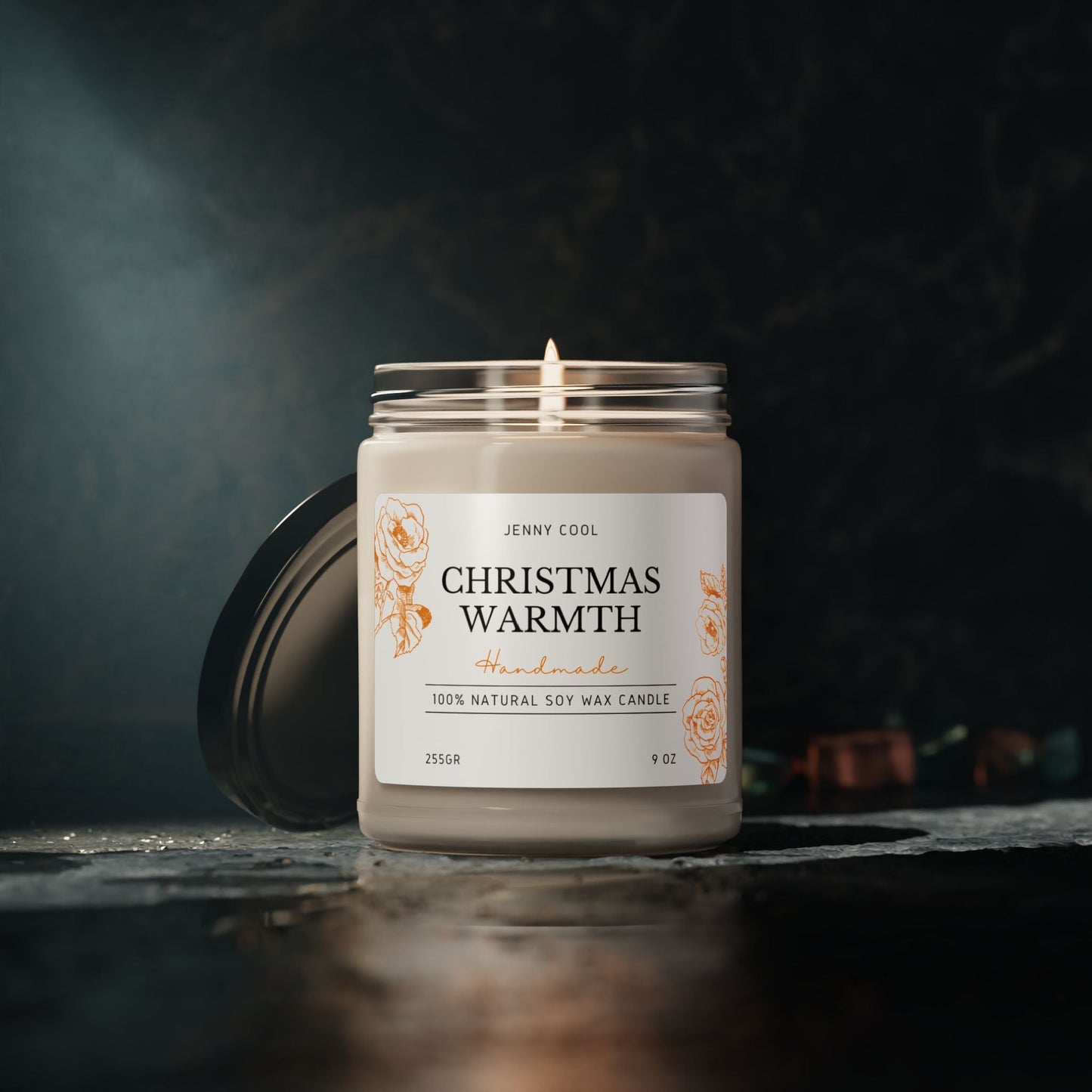 Scented Soy Candle, Christmas Warmth, 9oz - JennyCool