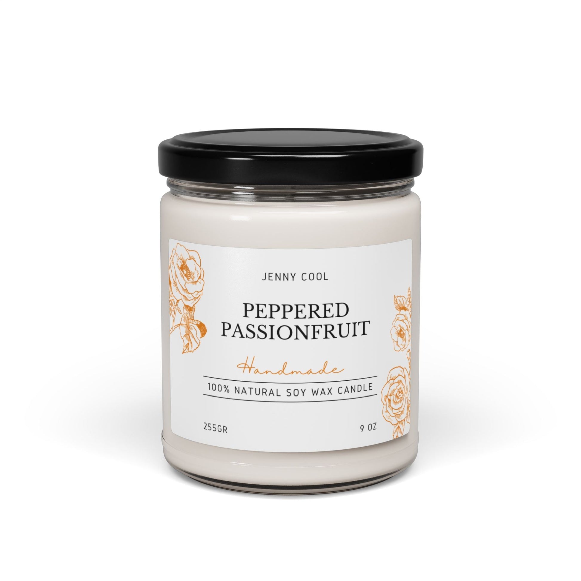 Scented Soy Candle, Peppered Passionfruit, 9oz - JennyCool