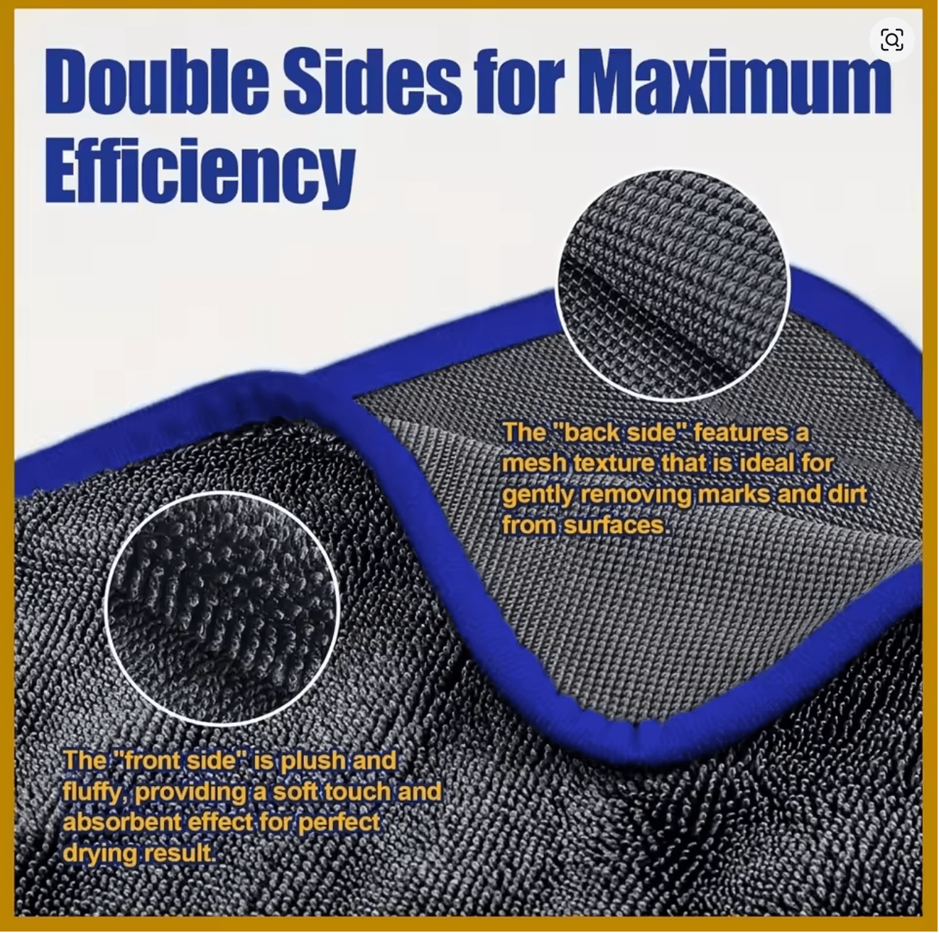 Scratch - Free Car Drying Towel – 600 GSM, No Streaks, No Swirls - JennyCool