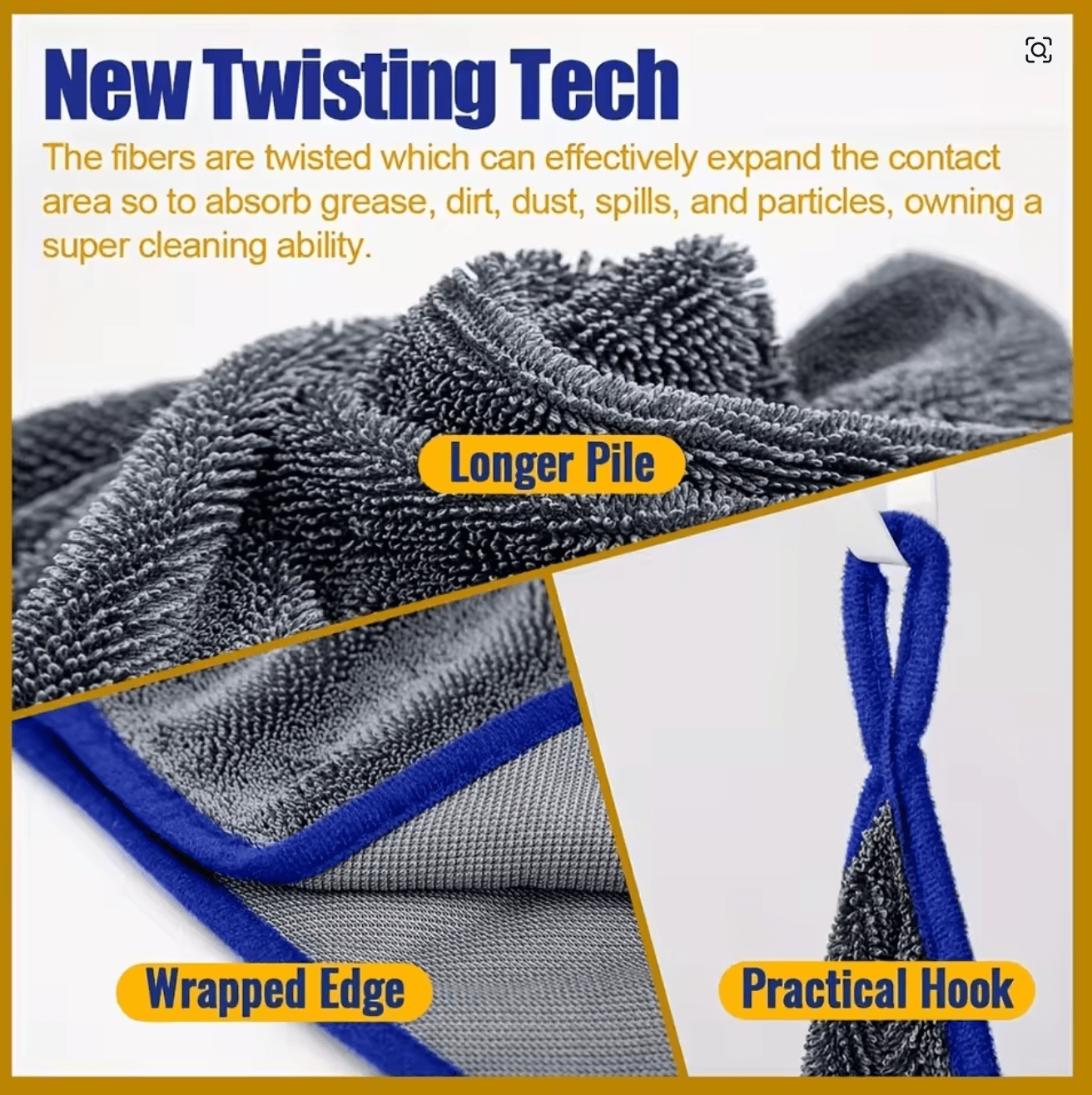 Scratch - Free Car Drying Towel – 600 GSM, No Streaks, No Swirls - JennyCool