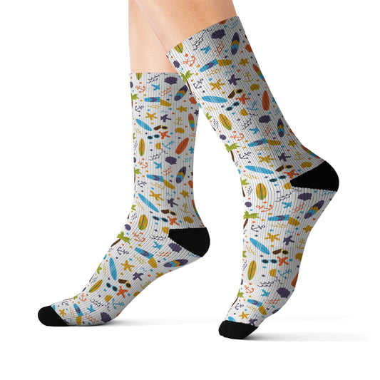 Sea Creatures Socks - Sublimation - JennyCool