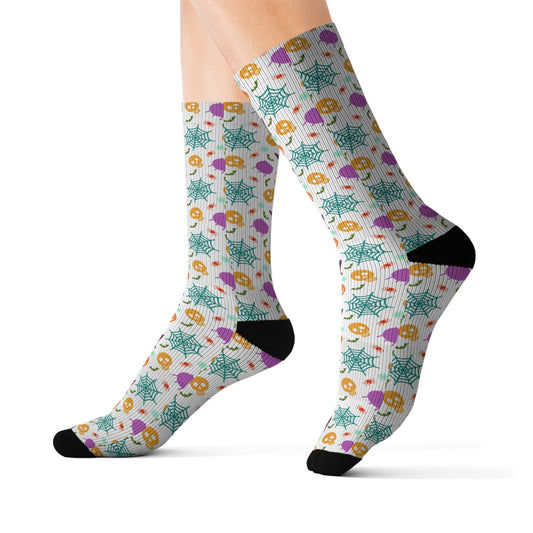 Skull Spider Socks - Sublimation - JennyCool