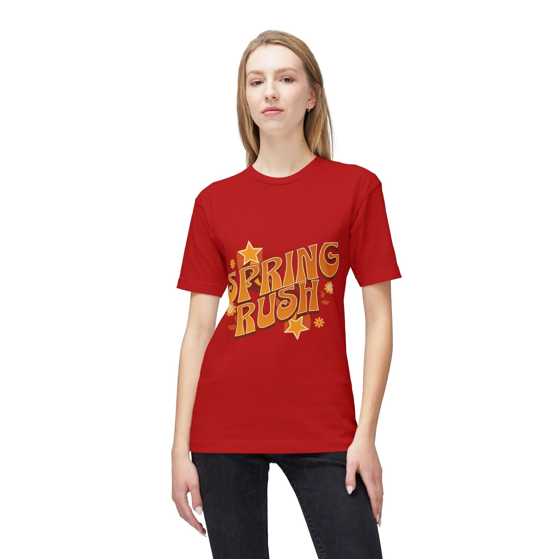 Spring Rush Vintage Graphic Tee – Retro Spring T-Shirt, Colorful Bubble Letter Graphic Shirt - JennyCool