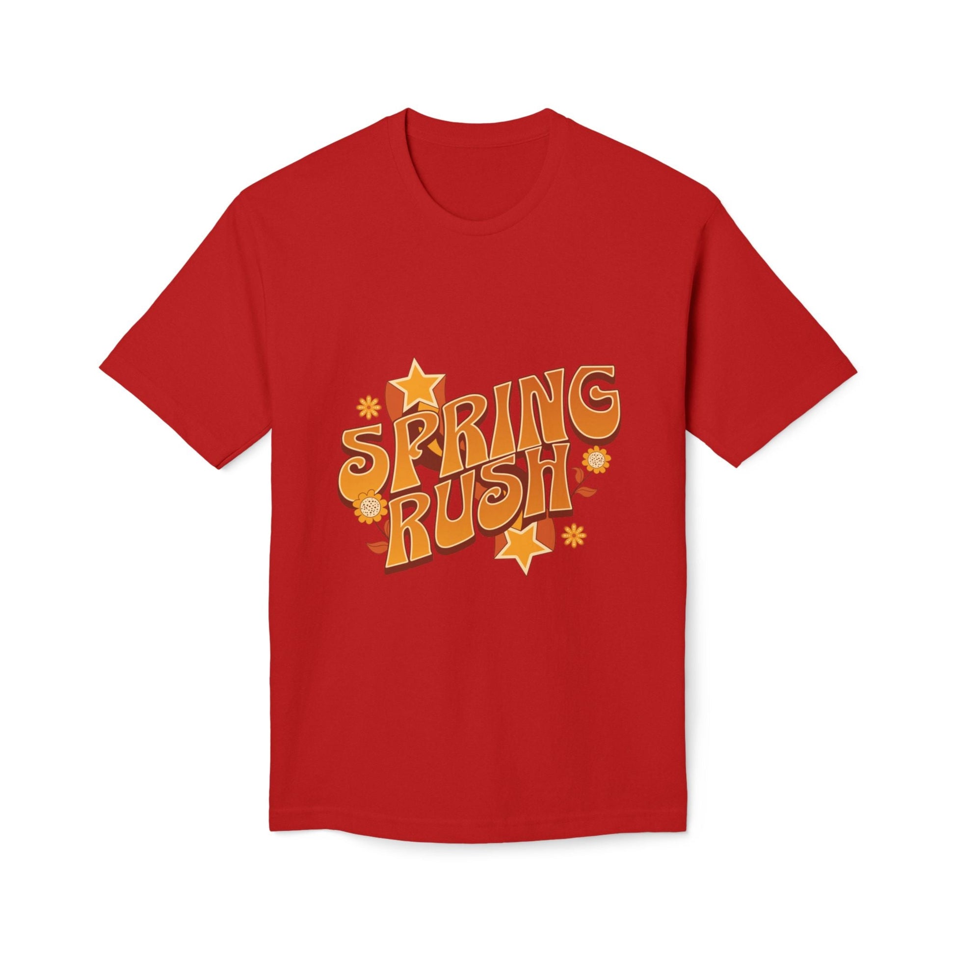 Spring Rush Vintage Graphic Tee – Retro Spring T-Shirt, Colorful Bubble Letter Graphic Shirt - JennyCool