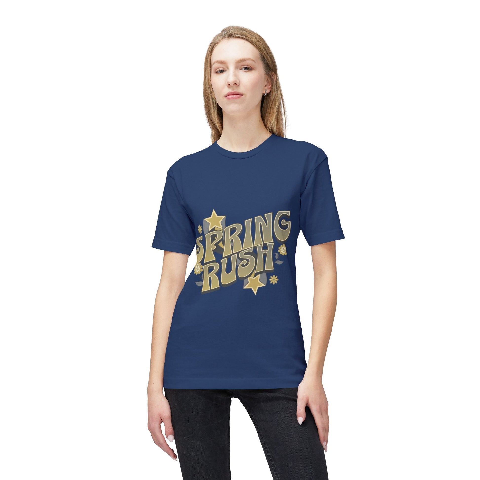 Spring Rush Vintage Graphic Tee – Retro Spring T-Shirt, Colorful Bubble Letter Graphic Shirt - JennyCool