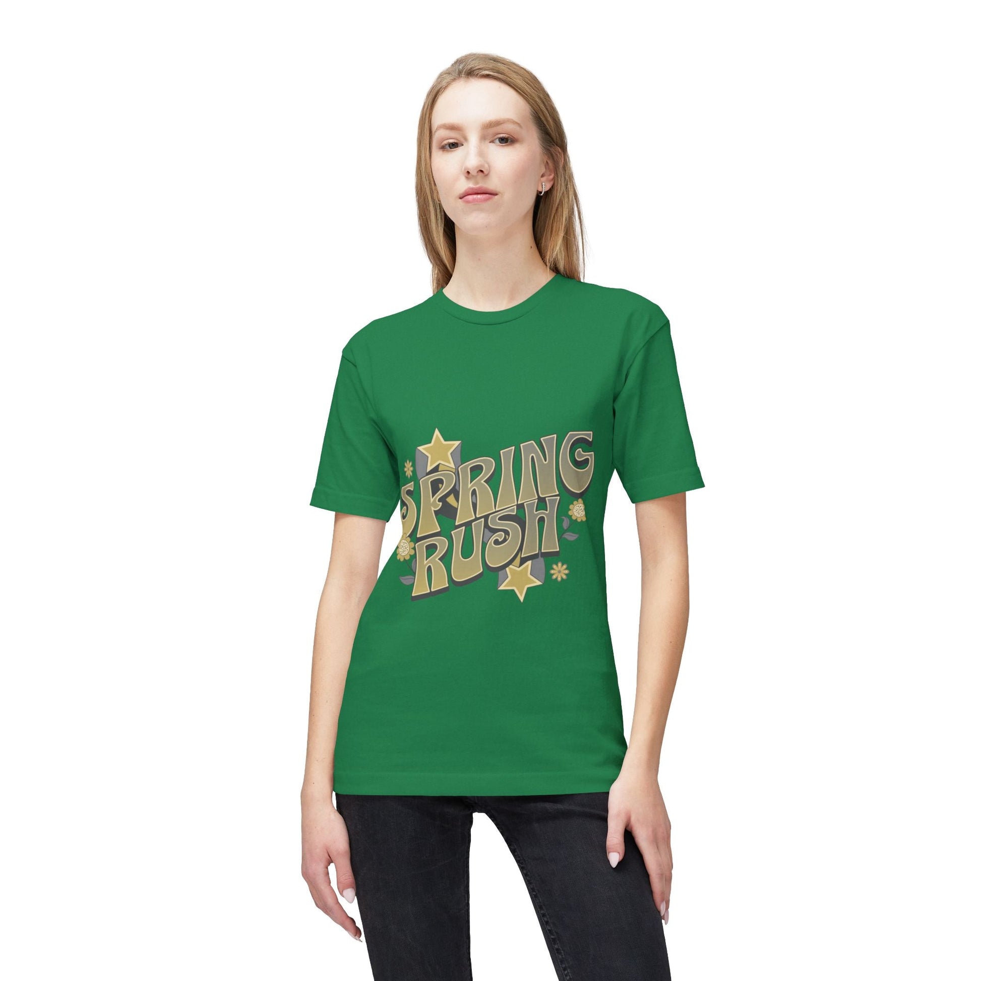 Spring Rush Vintage Graphic Tee – Retro Spring T-Shirt, Colorful Bubble Letter Graphic Shirt - JennyCool
