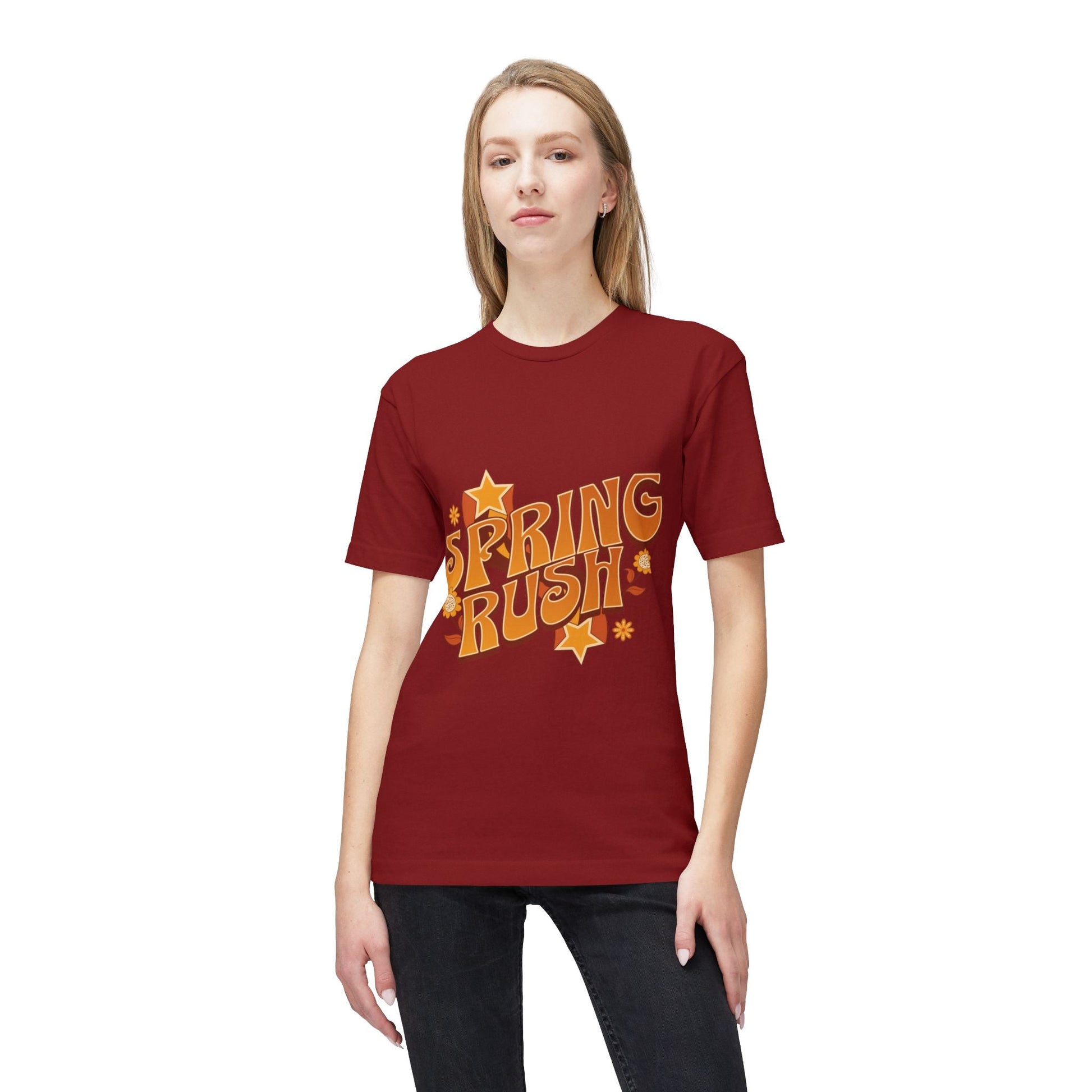 Spring Rush Vintage Graphic Tee – Retro Spring T-Shirt, Colorful Bubble Letter Graphic Shirt - JennyCool