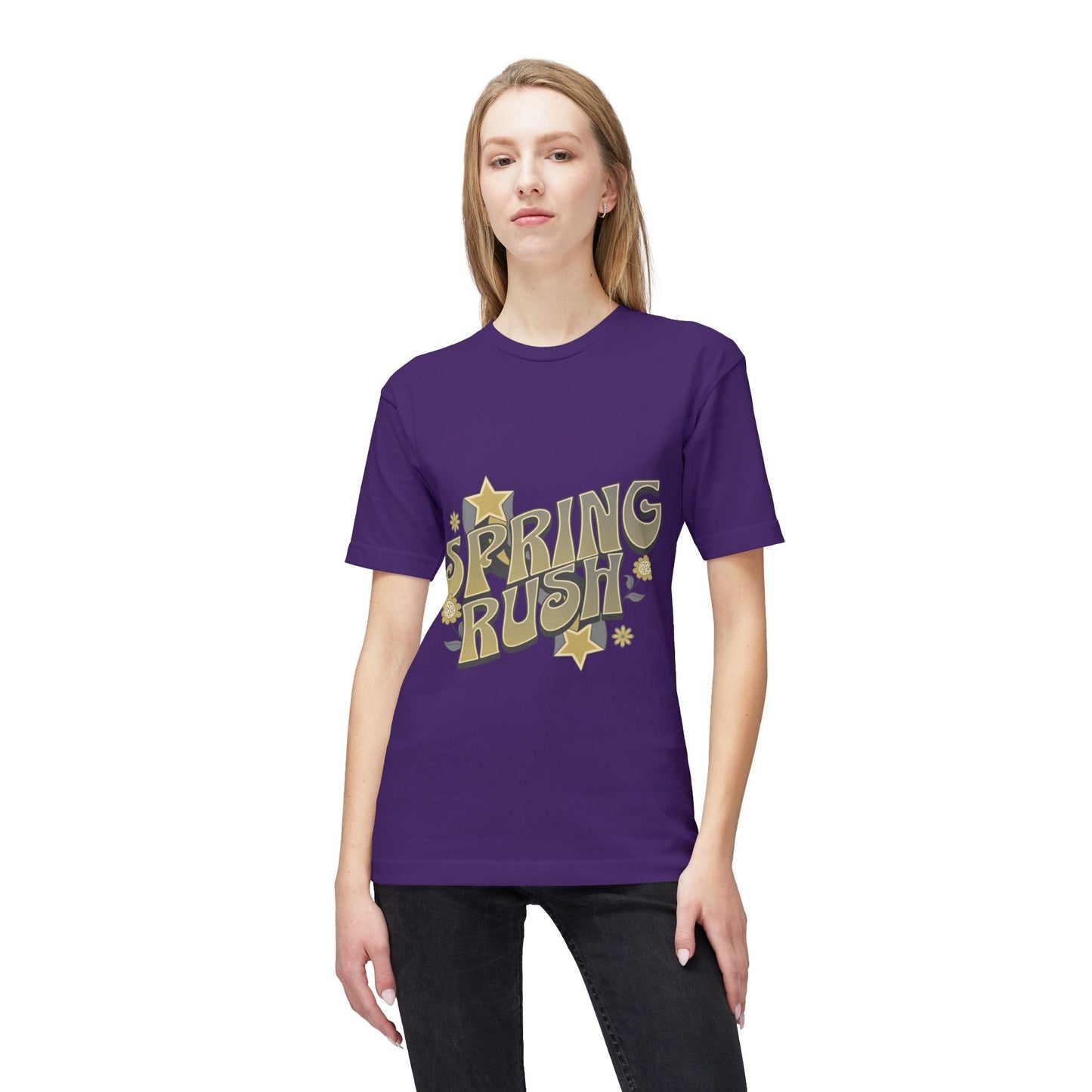 Spring Rush Vintage Graphic Tee – Retro Spring T-Shirt, Colorful Bubble Letter Graphic Shirt - JennyCool