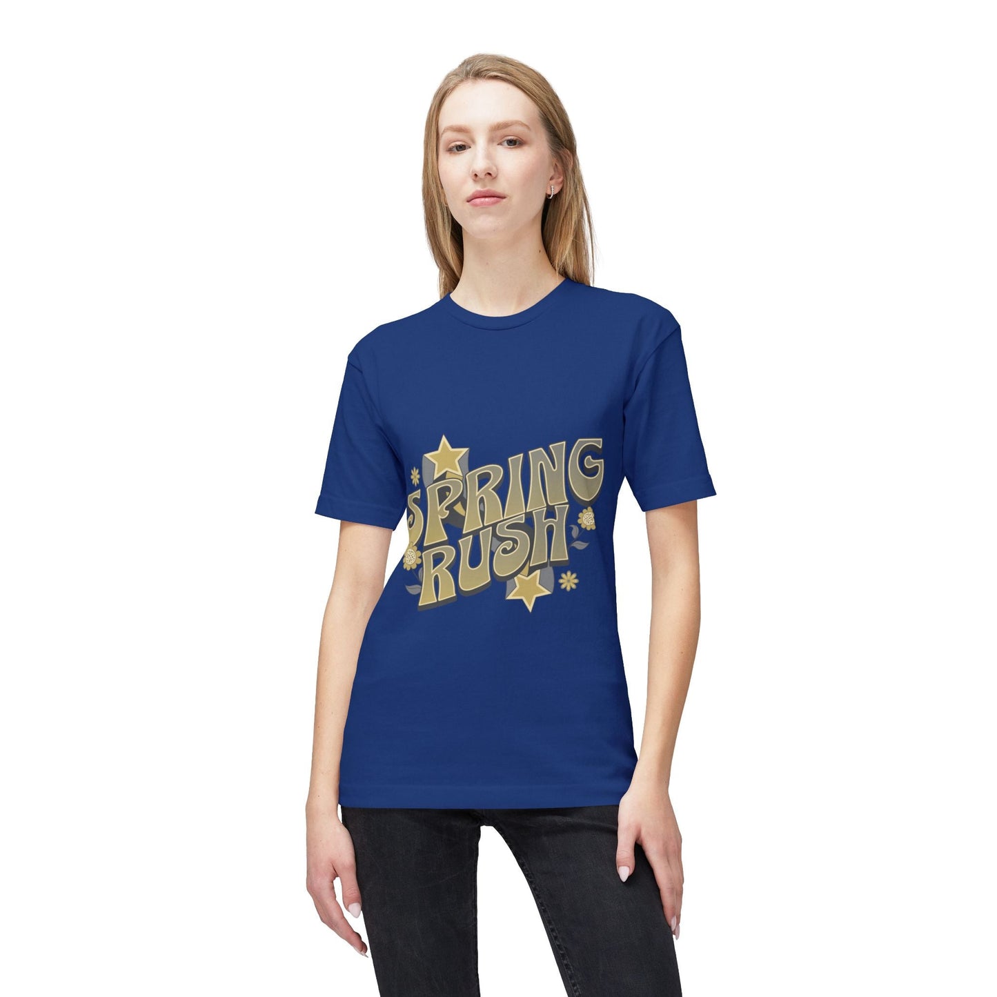 Spring Rush Vintage Graphic Tee – Retro Spring T-Shirt, Colorful Bubble Letter Graphic Shirt - JennyCool