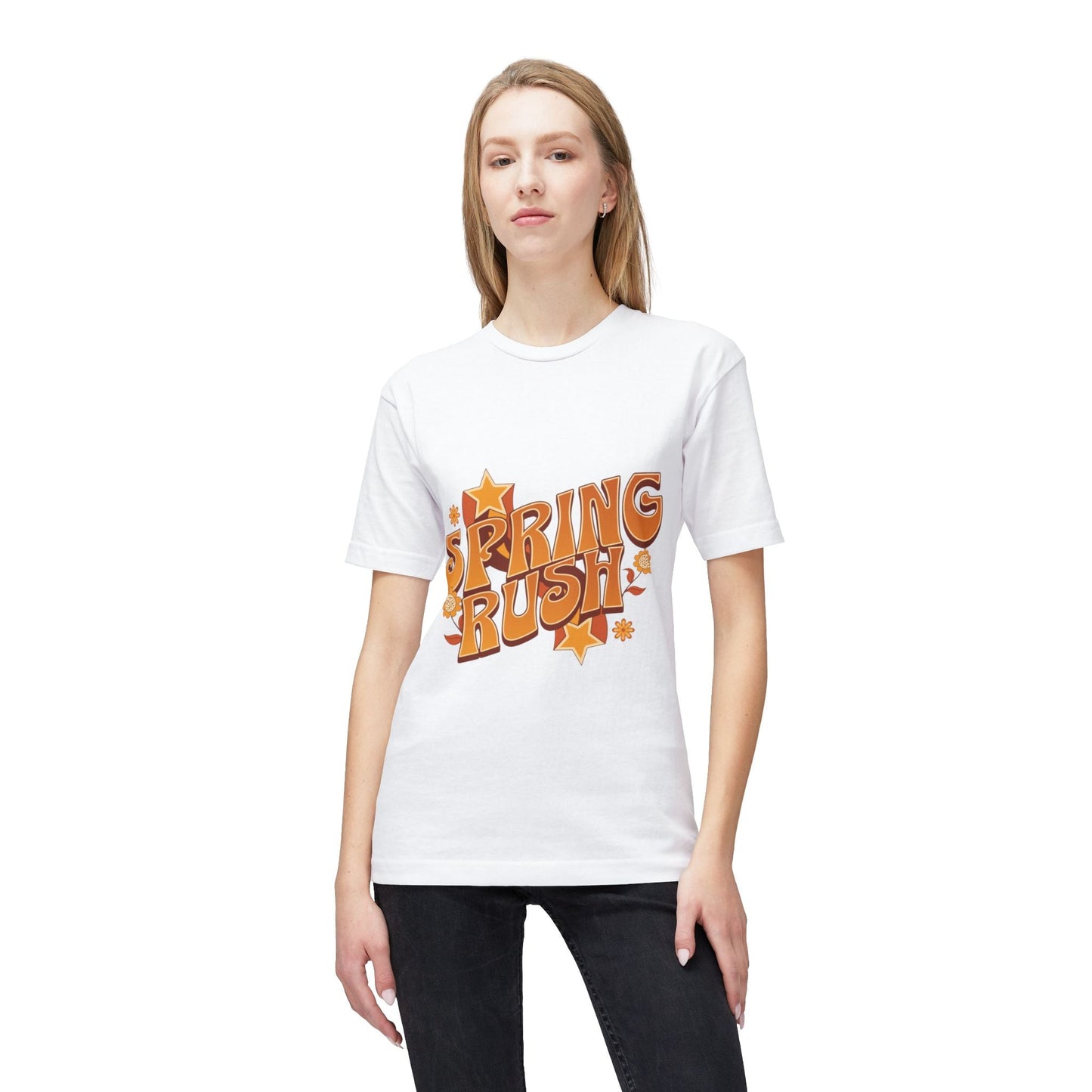 Spring Rush Vintage Graphic Tee – Retro Spring T-Shirt, Colorful Bubble Letter Graphic Shirt - JennyCool