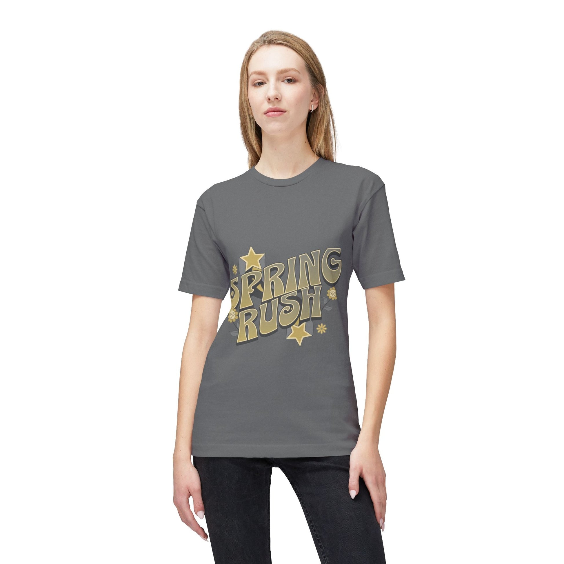 Spring Rush Vintage Graphic Tee – Retro Spring T-Shirt, Colorful Bubble Letter Graphic Shirt - JennyCool