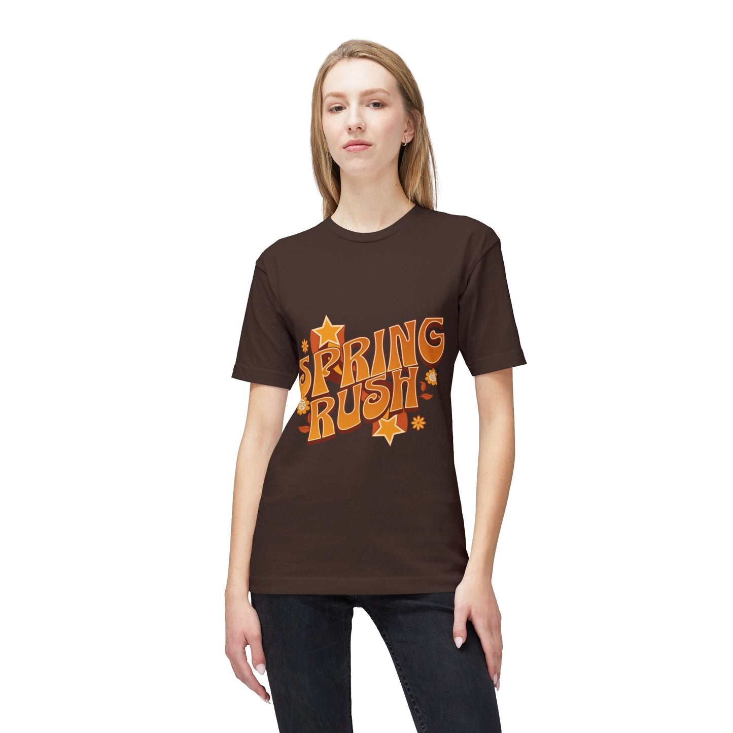 Spring Rush Vintage Graphic Tee – Retro Spring T-Shirt, Colorful Bubble Letter Graphic Shirt - JennyCool