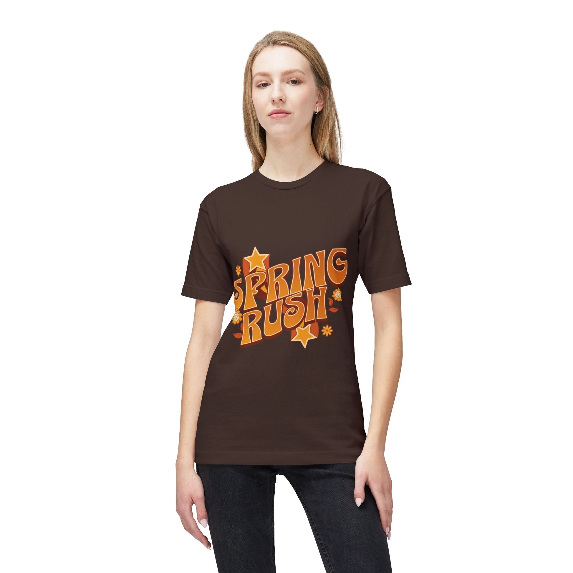 Spring Rush Vintage Graphic Tee – Retro Spring T-Shirt, Colorful Bubble Letter Graphic Shirt - JennyCool