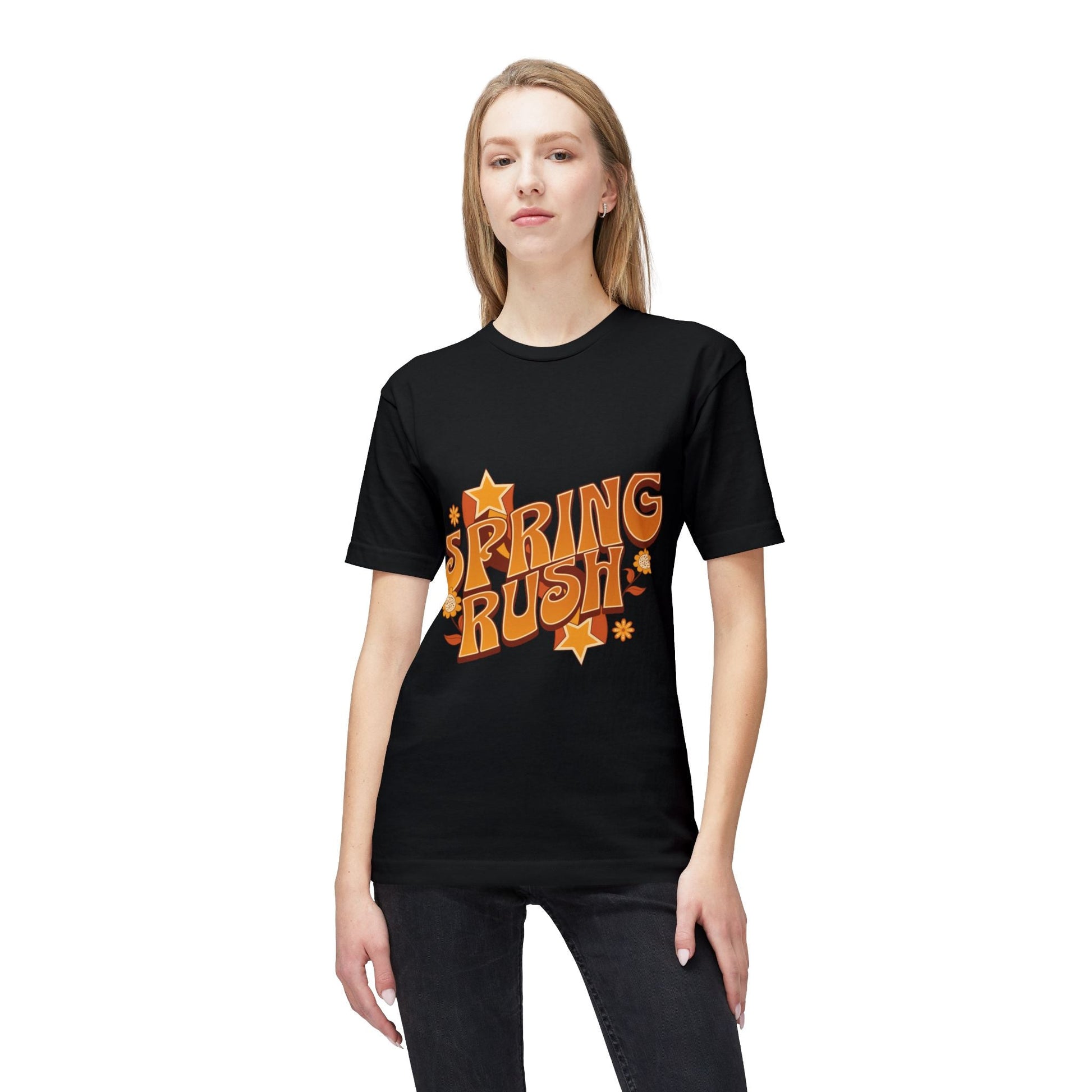Spring Rush Vintage Graphic Tee – Retro Spring T-Shirt, Colorful Bubble Letter Graphic Shirt - JennyCool