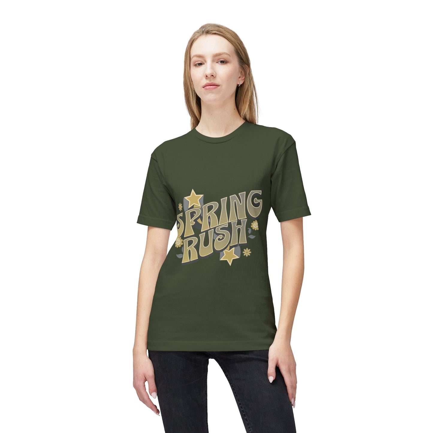 Spring Rush Vintage Graphic Tee – Retro Spring T-Shirt, Colorful Bubble Letter Graphic Shirt - JennyCool