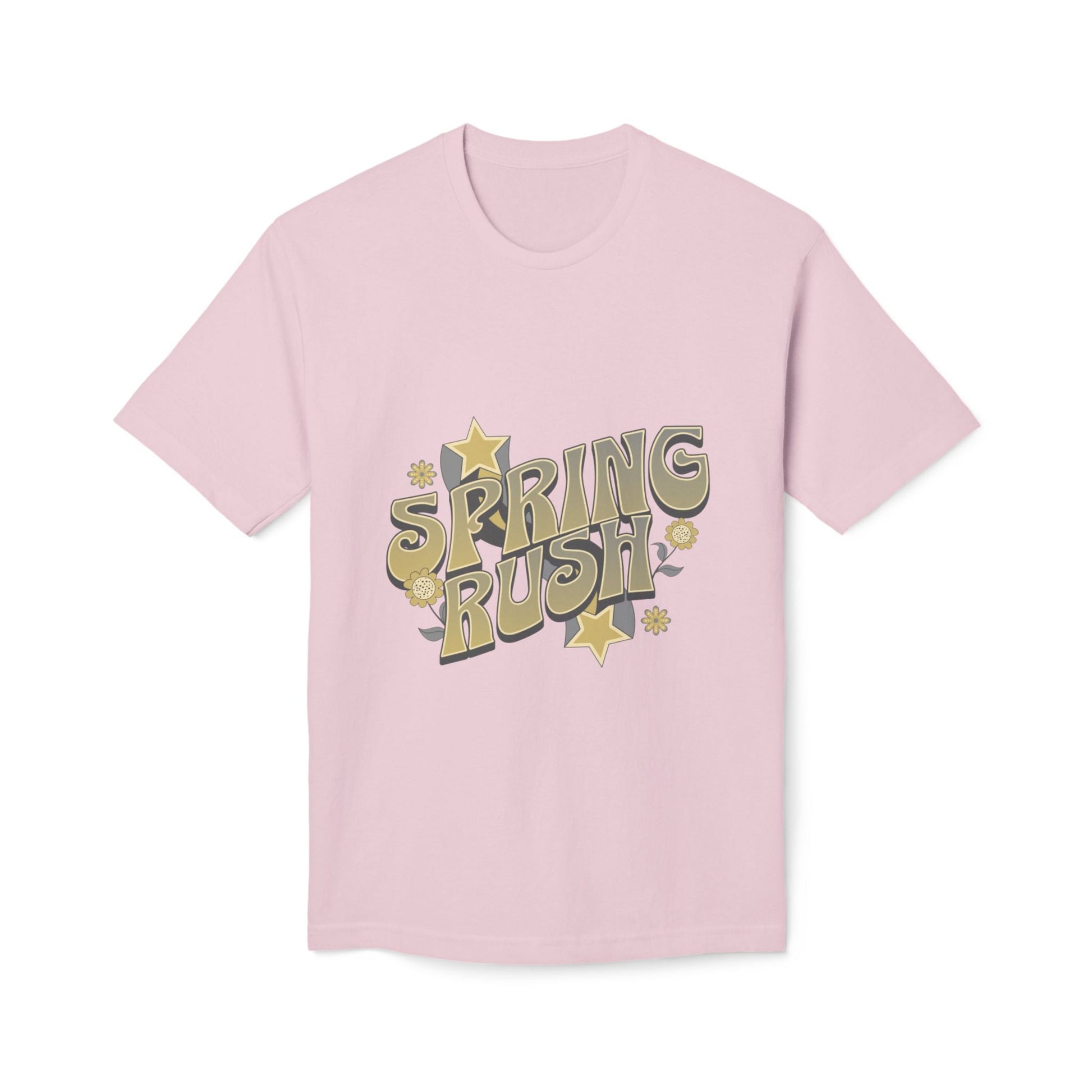 Spring Rush Vintage Graphic Tee – Retro Spring T-Shirt, Colorful Bubble Letter Graphic Shirt - JennyCool